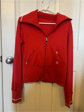 Lululemon Vintage Red Zip-Up Track Jacket